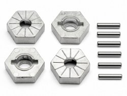 Silver Hex Wheel Hub, 17mm, (4pcs), Savage X