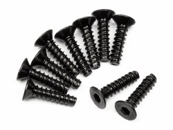 TP Flat Head Screw, M3X12mm, Hex Socket, (10pcs)