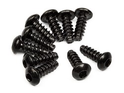 TP Button Head Screw, M3X8mm, Hex Socket, (10pcs)