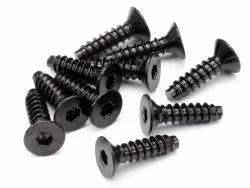 TP Flat Head Screw, M4X15mm, Hex Socket, (10pcs)