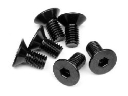 Flat Head Screw, M5X10mm, Hex Socket, (6pcs)