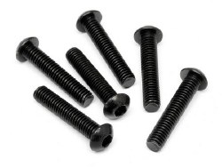 Button Head Screw, M6X30mm, Hex Socket, (6pcs)