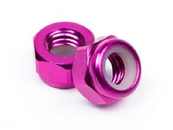 Aluminum Lock Nut, M5, Purple, (10pcs)