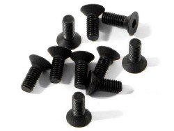 Flat Head Screw, M3X8mm, Hex Socket, (10pcs)