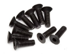 Flat Head Screw, M3X10mm, Hex Socket, (10pcs)