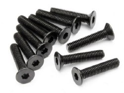 Flat Head Screw, M3X15mm, Hex Socket, (10pcs)