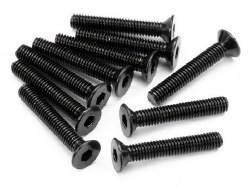 Flat Head Screw, M3X18mm, Hex Socket, (10pcs)