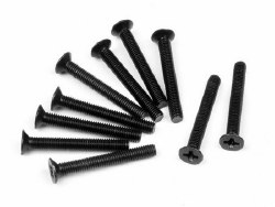 Flat Head Screw, M3X24mm, (10pcs)