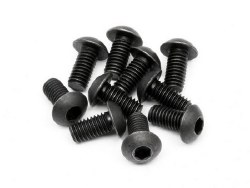 Button Head Screw, M3X6mm, Hex Socket, (10pcs)