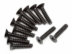 TP Flat Head Screw, M2.6X12mm, (12pcs), Savage, RS4, Sport 3, Jumpshot