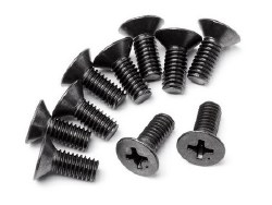 Flat Head Screw, 4X10mm, (10pcs)