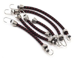 1/10 Scale Bungee Cord Set (Black/Red) (6)