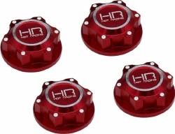 Arrma Kraton 8S 24mm Serrated Dirt Shield Wheel Nuts (Red) (4)