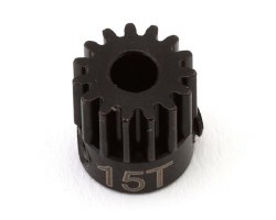 Hot Racing Mod 0.5 Hard Blackened Steel Pinion Gear (3.17mm Bore) (15T)