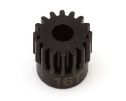 Hot Racing Mod 0.5 Hard Blackened Steel Pinion Gear (3.17mm Bore) (16T)
