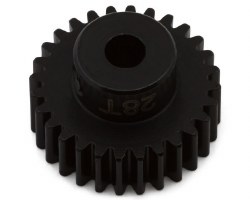 Hot Racing Mod 0.5 Hard Blackened Steel Pinion Gear (3.17mm Bore) (28T)