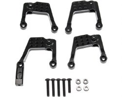 Enduro Aluminum Front & Rear Adjustable Shock Towers (Black)