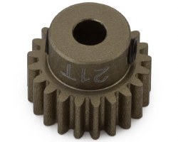 Hot Racing 48P Hard Anodized Aluminum Pinion Gear (1/8" Bore) (21T)
