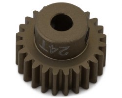 Hot Racing 48P Hard Anodized Aluminum Pinion Gear (1/8" Bore) (24T)