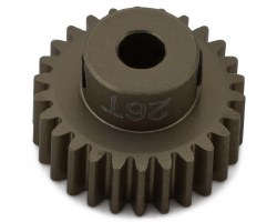 Hot Racing 48P Hard Anodized Aluminum Pinion Gear (1/8" Bore) (26T)