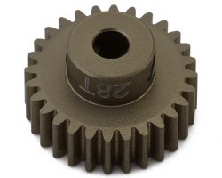 Hot Racing 48P Hard Anodized Aluminum Pinion Gear (1/8" Bore) (28T)