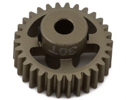 Hot Racing 48P Hard Anodized Aluminum Pinion Gear (1/8" Bore) (30T)