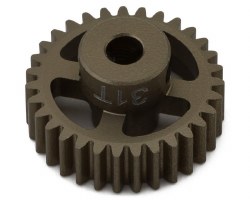Hot Racing 48P Hard Anodized Aluminum Pinion Gear (1/8" Bore) (31T)
