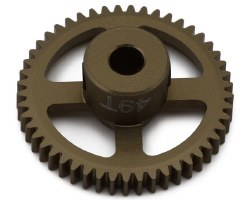 "Hot Racing 64P Hard Anodized Aluminum Pinion Gear (1/8"" Bore) (49T)"