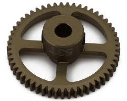 "Hot Racing 64P Hard Anodized Aluminum Pinion Gear (1/8"" Bore) (53T)"