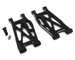 Super Rock Rey Aluminum Lower Front Suspension Arm Set (Black) (2)