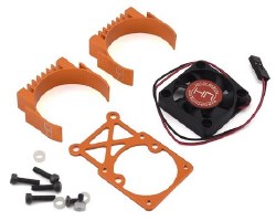 Traxxas Clip-On Two-Piece Motor Heat Sink w/Fan (Orange)