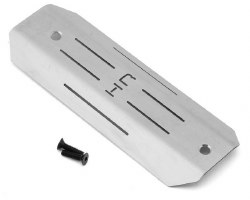Hot Racing Stainless Steel Center Skid Plate for Traxxas� Mini Maxx� (Silver)