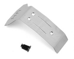 Hot Racing Stainless Steel Front Skid Plate for Traxxas� Mini Maxx� (Silver)