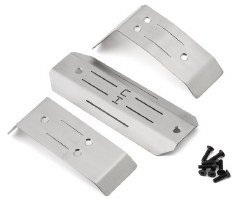 Hot Racing Stainless Steel Skid Plate Set for Traxxas� Mini Maxx�