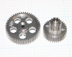 Hard Anodizing Alum Center Gear Set, for Micro Rock Crawler