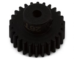 Hot Racing Mod 0.5 Hard Blackened Steel Pinion Gear (3.17mm Bore) (26T)