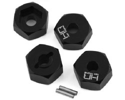 Mini-T 2.0/Mini-B 12mm Aluminum Hex Set (Black) (4)