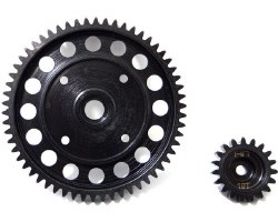 Hardened Steel Spur & Pinion Gear Set (58 Tooth/19Tooth Stock) for Losi 5ive-T WRC