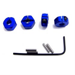 Traxxas Slash 4x4 Aluminum Locking 12mm Wheel Hex Kit (Blue)