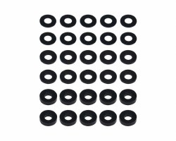 7.8x3mm Aluminum Bulkhead Washer (30) Black