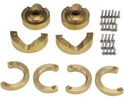 Traxxas TRX-4 Ultimate Brass Weight Knuckle Portal Cover Set