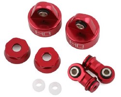 Aluminum Shock Damper Caps & Ends (Red) (2)