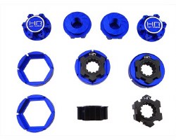 Traxxas X-Maxx Aluminum Locking 24mm Hex Hub Wheel Set (Blue)