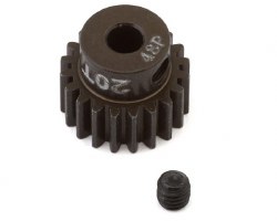 "48 pitch, 20T, SS machined aluminum pinion gear"