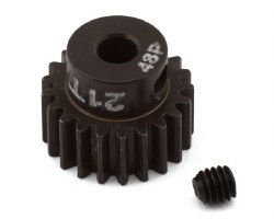 "48 pitch, 21T, SS machined aluminum pinion gear"