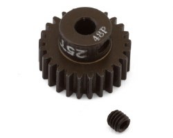 48 pitch, 25T, SS machined aluminum pinion gear