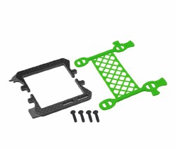 B6.3 Carbon Logo Cargo Net Battery Brace, Green