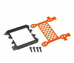 B6.3 Carbon Logo Cargo Net Battery Brace, Orange