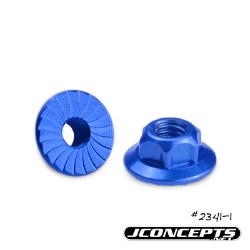 4mm Large Flange Serrated Locking Wheel Nut Set (4) (Blue)