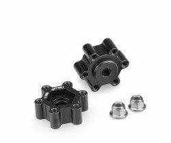 Tribute 12mm Aluminum Hex Adaptor (Black) (2) (11mm Offset)